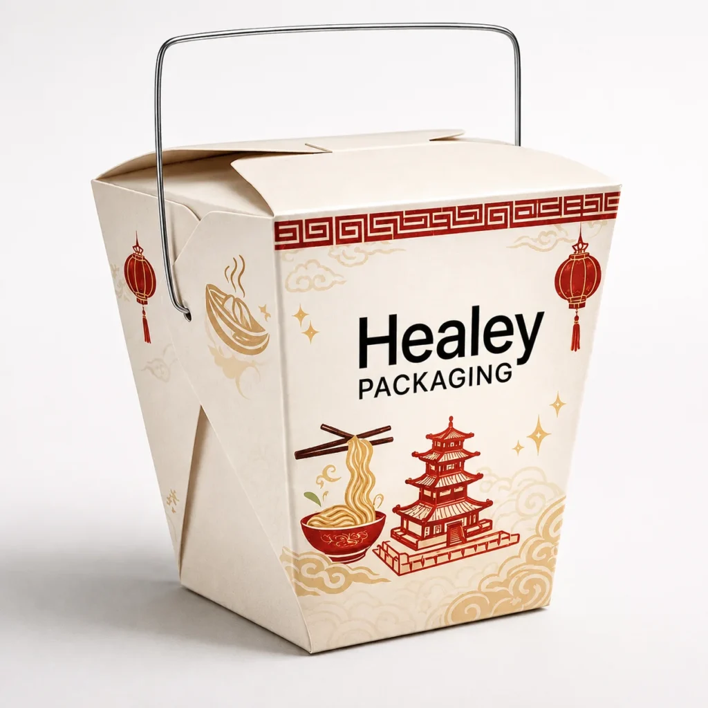 Chinese Takeaway Box With Handle