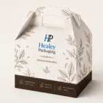 Premium chocolate gable box with carry handle for gift packaging