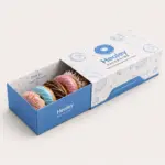 Custom donut sleeve box with sliding tray for fresh donut packaging
