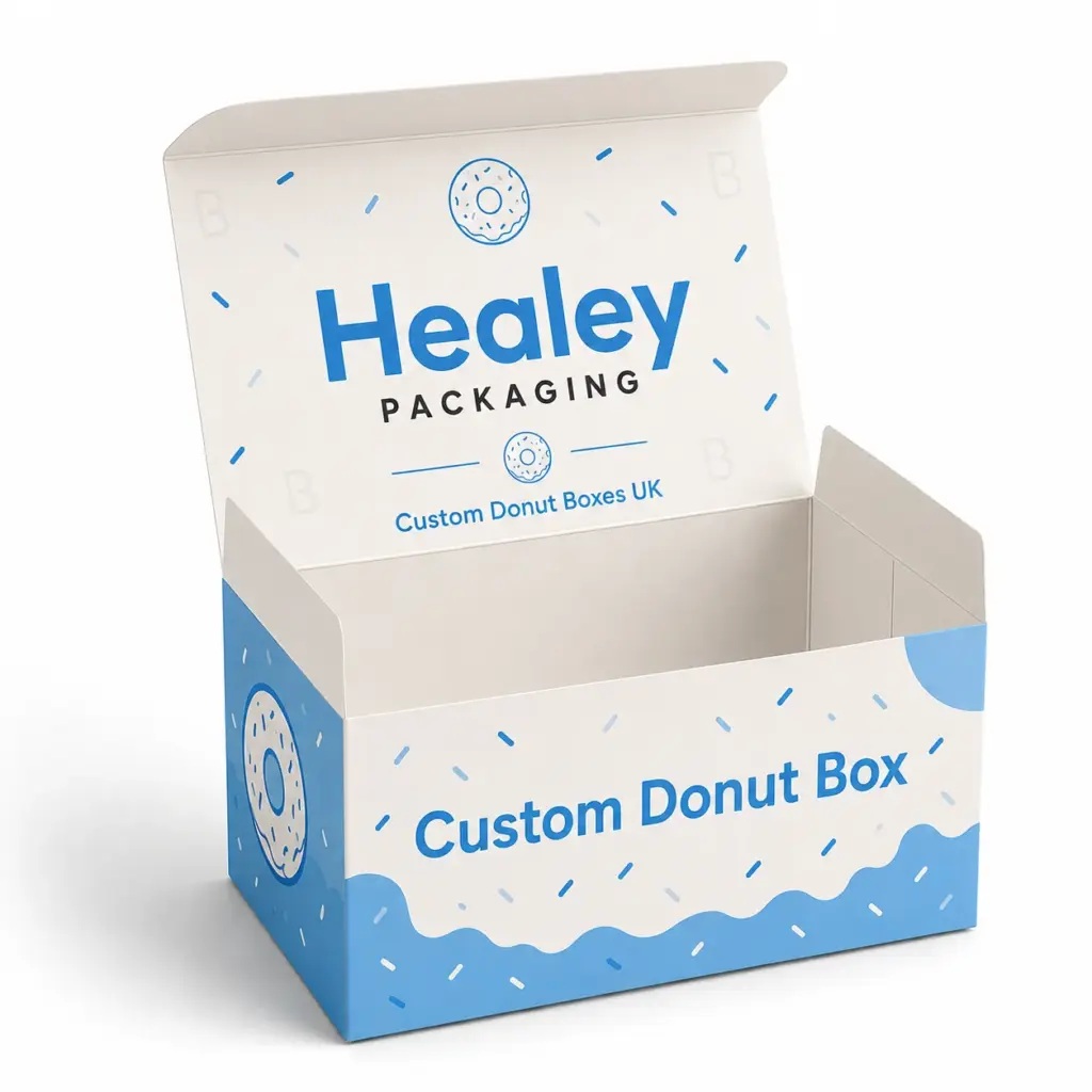 Custom tuck top donut box for secure bakery packaging