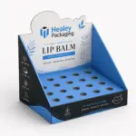 Counter display box for retail lip balm packaging