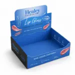Counter display box for retail lip gloss products