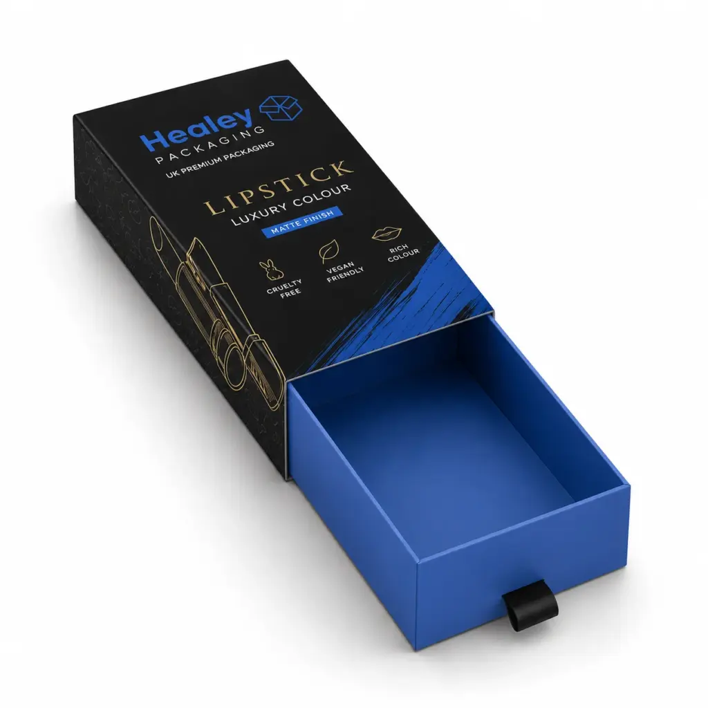 Premium custom lipstick sleeve box with sliding drawer packaging