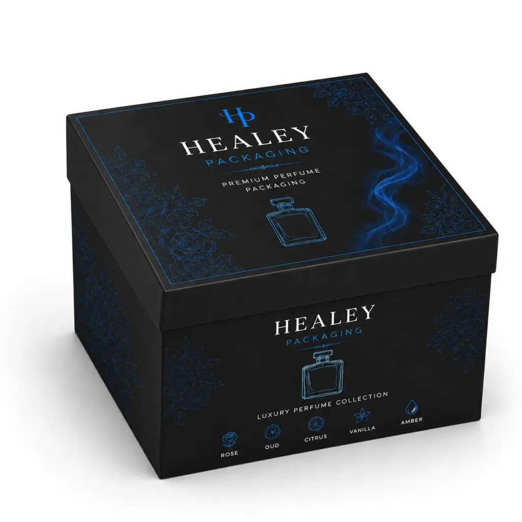 Premium two piece rigid box for perfume packaging