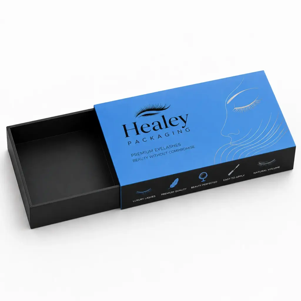 Premium sliding eyelash box for luxury false lash packaging