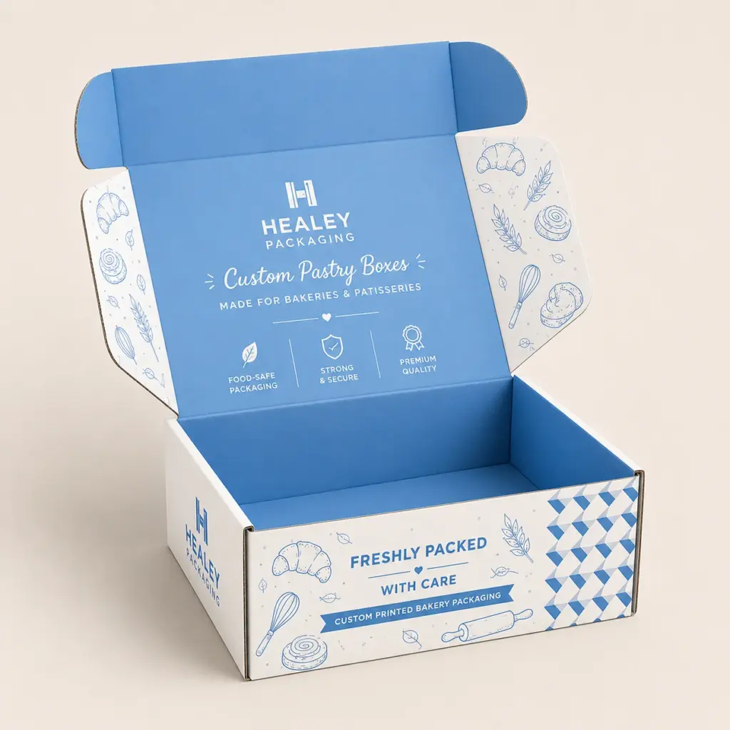 Custom pastry mailer box for secure bakery packaging and delivery