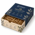 Custom tea drawer box with printed sleeve and paper filler