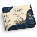 Custom printed tea mailer box with premium botanical design