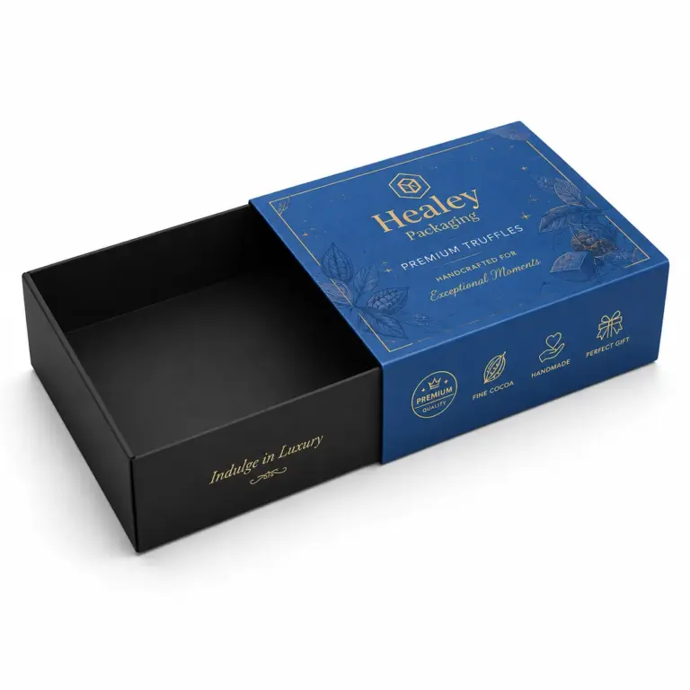 Luxury sliding sleeve box for premium chocolate truffles