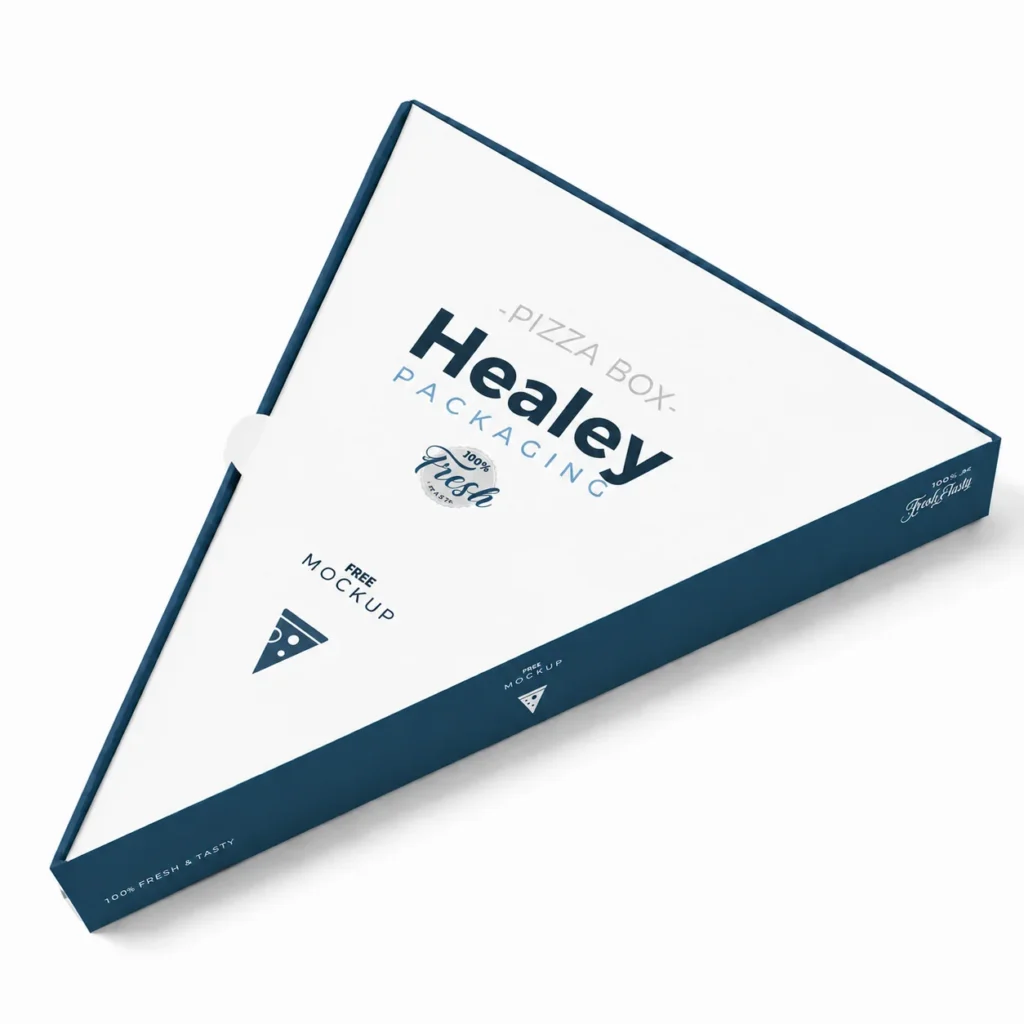 Custom printed triangular pizza box for individual pizza slices