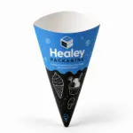 Custom printed paper cone sleeve for ice cream packaging