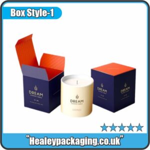 Custom candle packaging boxes wholesale