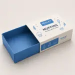 Custom muffin sleeve box with sliding tray for premium bakery packaging