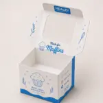 Custom muffin window box for showcasing freshly baked muffins