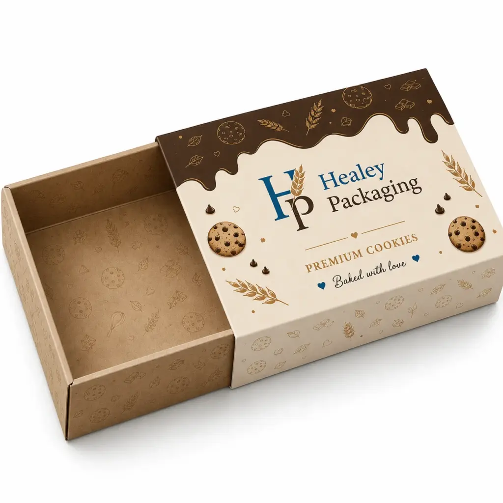 Premium cookie drawer box for luxury bakery gift packaging