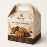 Premium cookie gable box with handle for bakery packaging