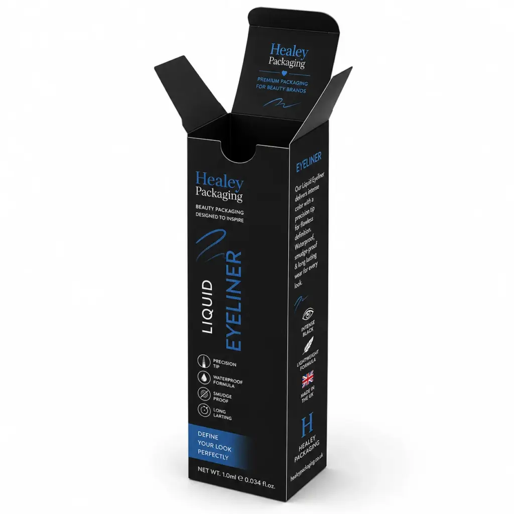 Custom liquid eyeliner box with premium printed folding carton