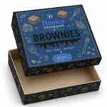 Rigid brownie gift box with lift-off lid design