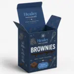 Tall brownie packaging box with premium artwork