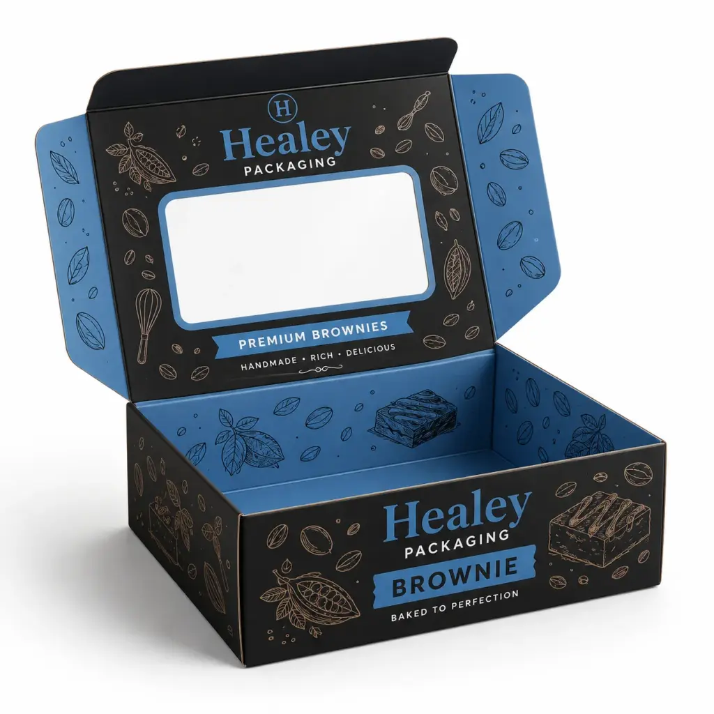 Window brownie box with premium printed packaging