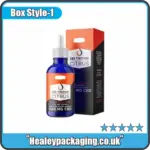 Custom CBD tincture packaging box with 15ml blue dropper bottle labeled "Citrus."