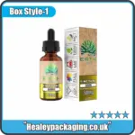 Custom printed 5 oz tincture packaging box with branding and dropper bottle