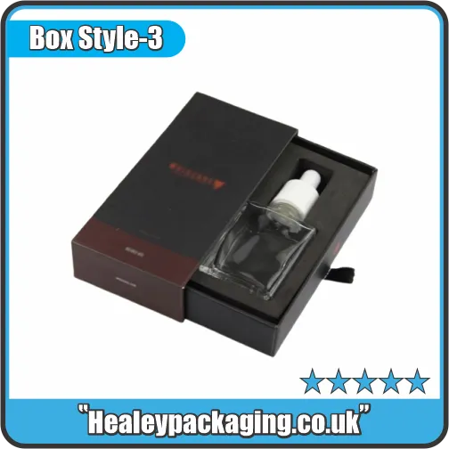 Custom 100ml bottle box with insert and sliding sleeve