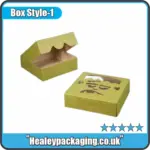 Green Halloween cake box with a spooky Frankenstein cut-out window design, perfect for themed bakery packaging