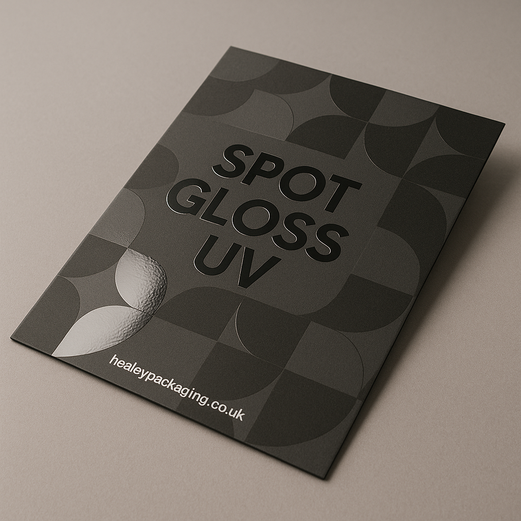 Spot UV gloss on box