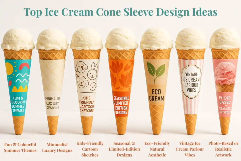 Colourful Ice Cream Cone Sleeve Design Ideas