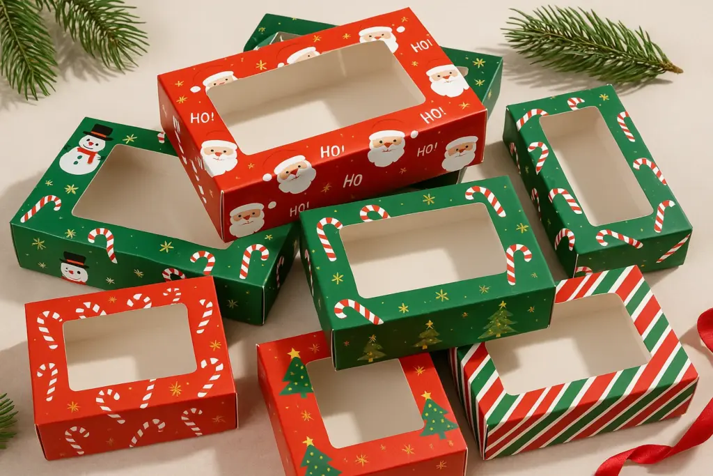 Window Boxes with holiday themed designs