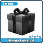 Luxury black gift box with decorative bow, ideal for premium gifting and special occasions