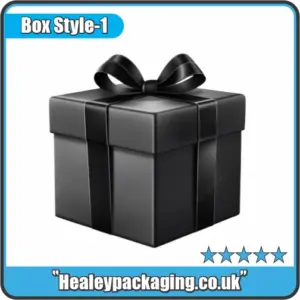 Luxury black gift box with decorative bow, ideal for premium gifting and special occasions