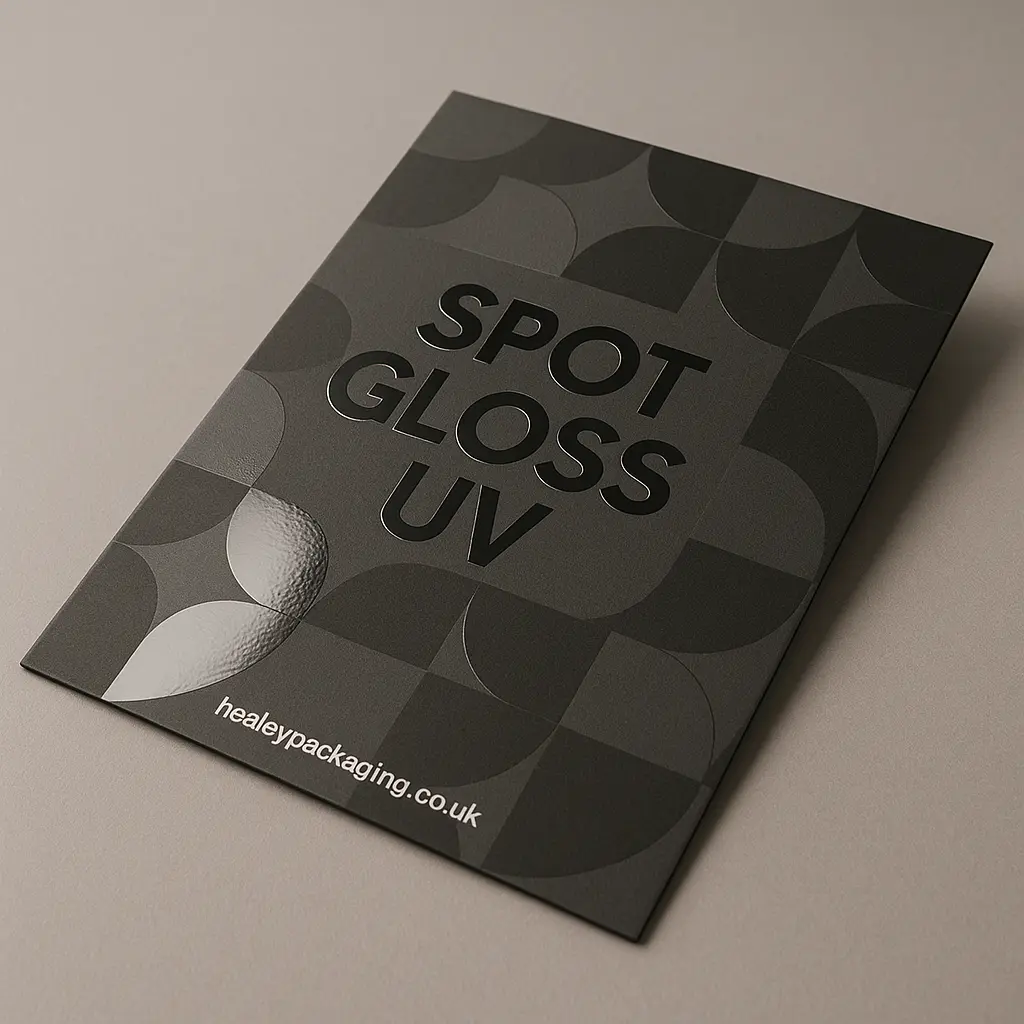Spot UV gloss on box
