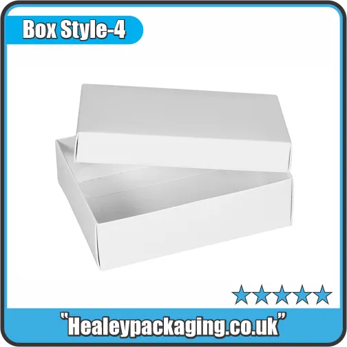 White two-piece rigid gift box with removable lid for luxury product packaging