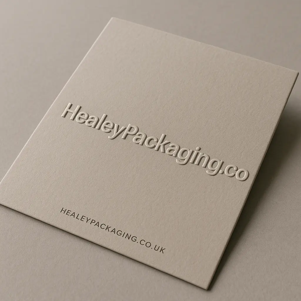 Embossed packaging surface