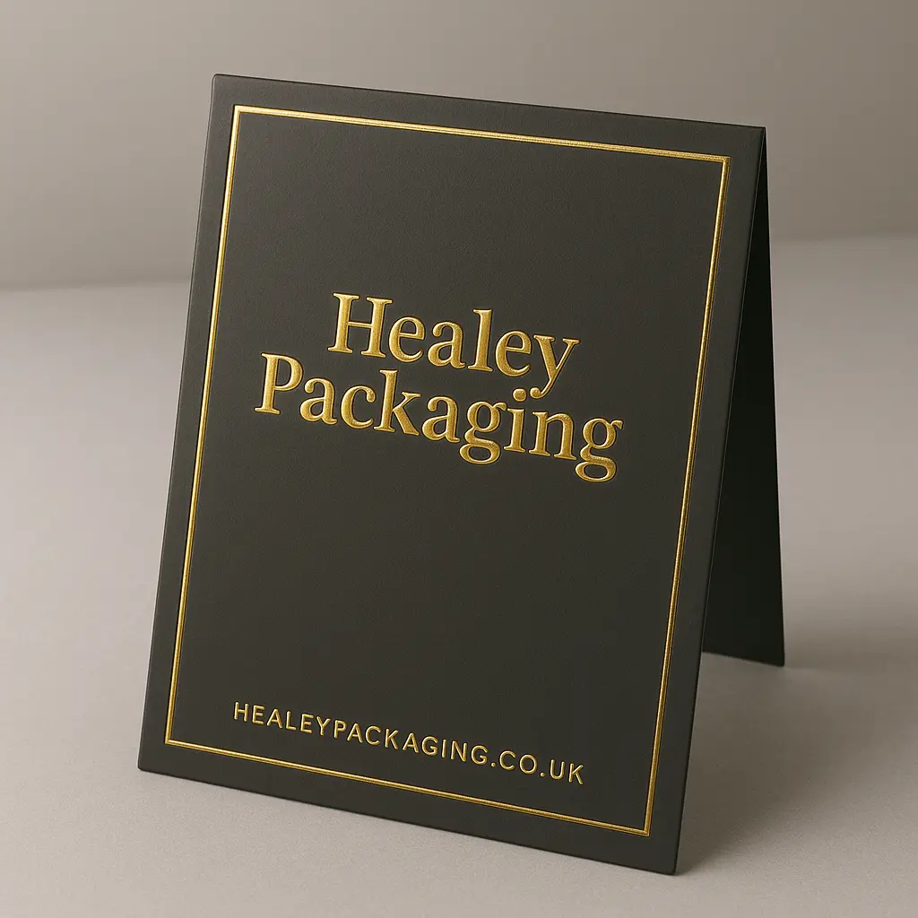 Gold foil stamping on packaging