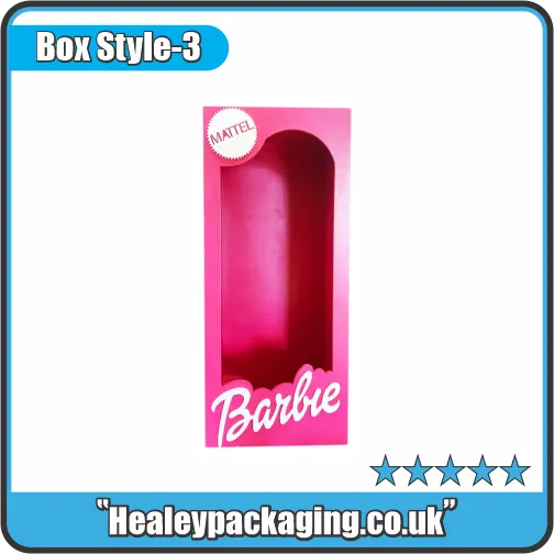 Tall Barbie display box with front window cut-out ideal for showcasing dolls