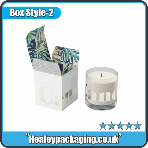 Custom printed candle box with inner insert