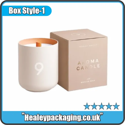 Luxury candle box with minimalist packaging design