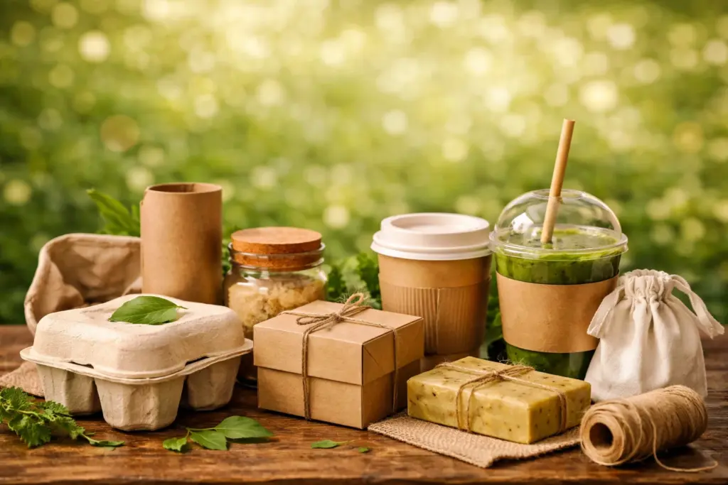 Eco-friendly packaging made from recyclable and biodegradable materials