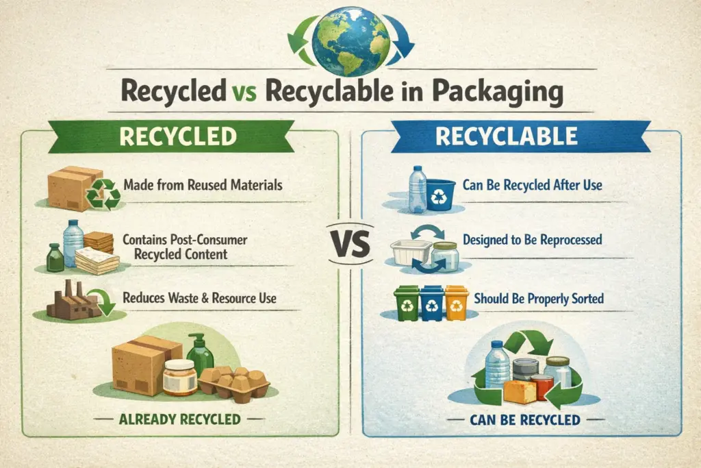 Recycled vs Recyclable