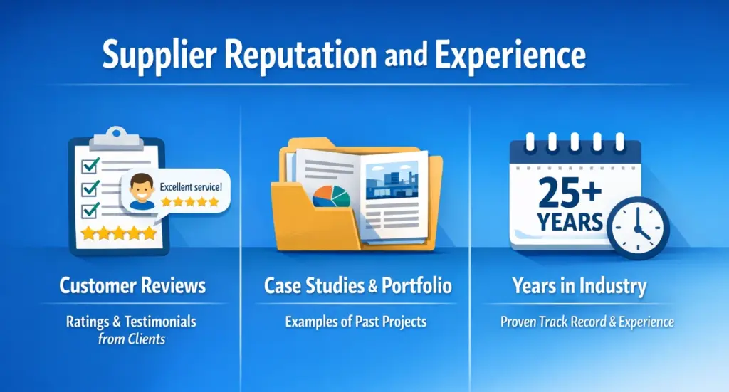 Supplier Reputation and Experience