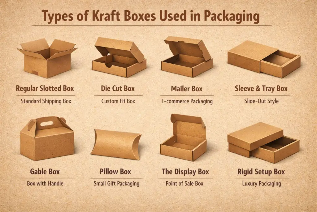 Types of Kraft Boxes Used in Packaging