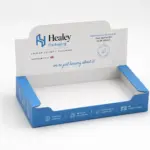Cosmetic counter display tray with printed branding