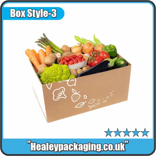 Clear food subscription box packaging with product display