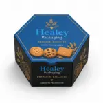 Hexagon biscuit box with premium printed artwork