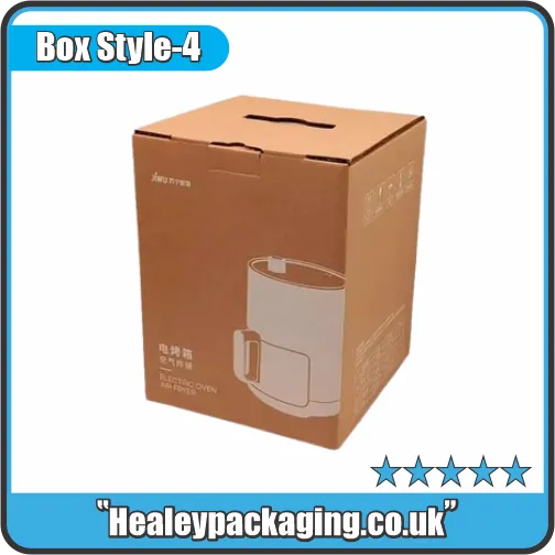 Kraft home appliance packaging box for small electrical and kitchen appliance products.