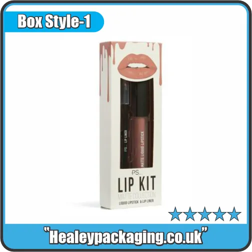 Custom lip kit packaging box with transparent window