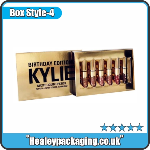 Custom luxury lip kit rigid box with premium insert for multiple lipstick